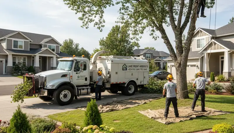 Residential tree removal and trimming service in Medical Lake, WA by professional Spokane arborists